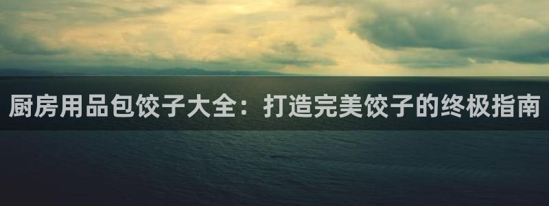 鸿运国际网址官网|厨房用品包饺子大全：打造完美饺子的终极指南